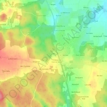 Gabit topographic map, elevation, terrain