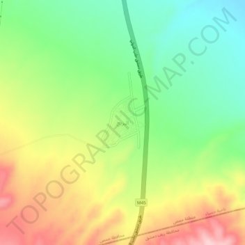 Al Burayj topographic map, elevation, terrain