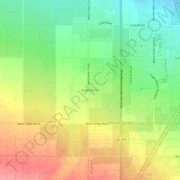 Eagle Ranch topographic map, elevation, terrain