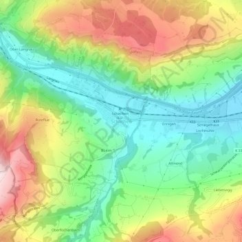 Schachen topographic map, elevation, terrain