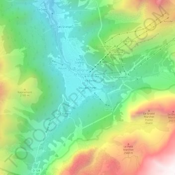 Dou des Ponts topographic map, elevation, terrain