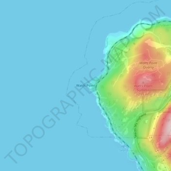 Watts Point topographic map, elevation, terrain