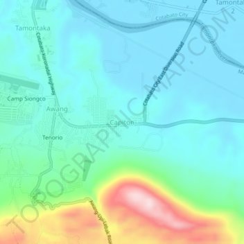 Capiton topographic map, elevation, terrain