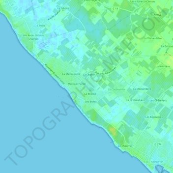 La Biroire topographic map, elevation, terrain