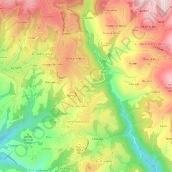 Gonzi topographic map, elevation, terrain