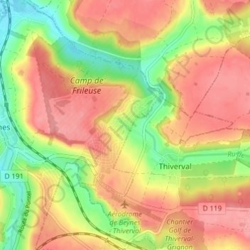 Val des Quatre Pignons topographic map, elevation, terrain