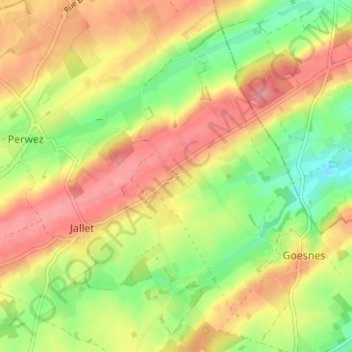 Filée topographic map, elevation, terrain