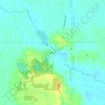 Germania topographic map, elevation, terrain