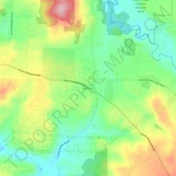 Redland topographic map, elevation, terrain