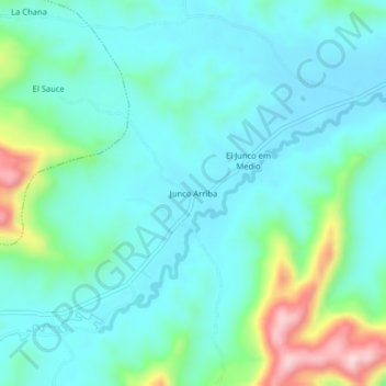 Junco Arriba topographic map, elevation, terrain