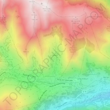Labach topographic map, elevation, terrain