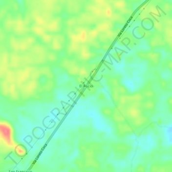 El Rocio topographic map, elevation, terrain
