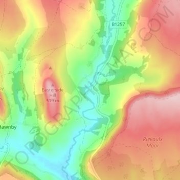 Laskill topographic map, elevation, terrain