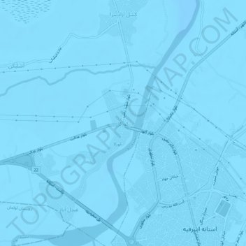 کورکا topographic map, elevation, terrain