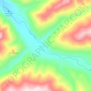 Kantishna topographic map, elevation, terrain