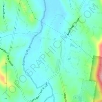 Maudsland topographic map, elevation, terrain