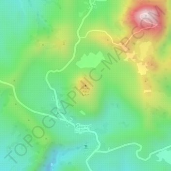 Mount Paco topographic map, elevation, terrain