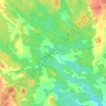 Queensborough topographic map, elevation, terrain
