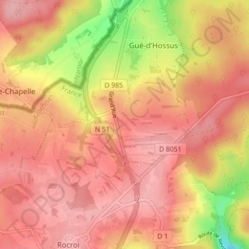 Le Bout d'en Haut topographic map, elevation, terrain