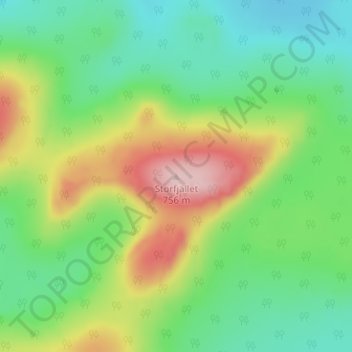 Storfjället topographic map, elevation, terrain