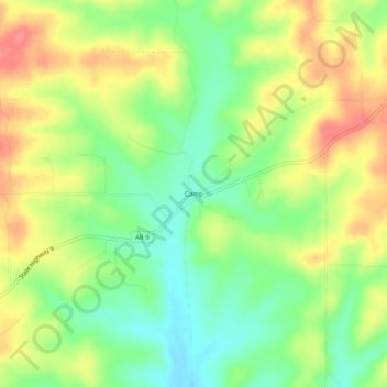 Camp topographic map, elevation, terrain