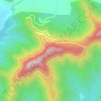 Purandar topographic map, elevation, terrain