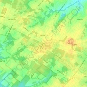 Clyde topographic map, elevation, terrain