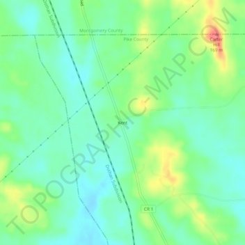 Kent topographic map, elevation, terrain