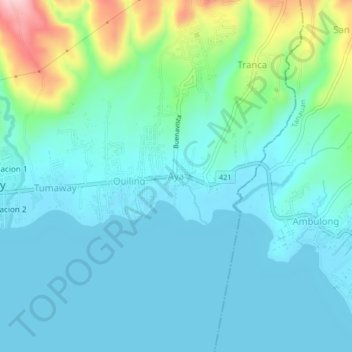Aya topographic map, elevation, terrain