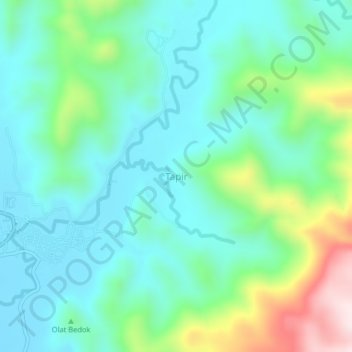 Tapir topographic map, elevation, terrain