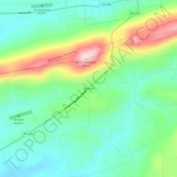 Dietrich topographic map, elevation, terrain
