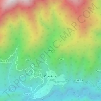 Nikja topographic map, elevation, terrain
