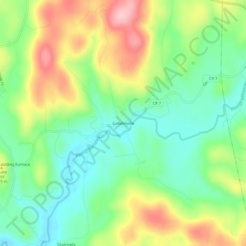 Gallatinville topographic map, elevation, terrain