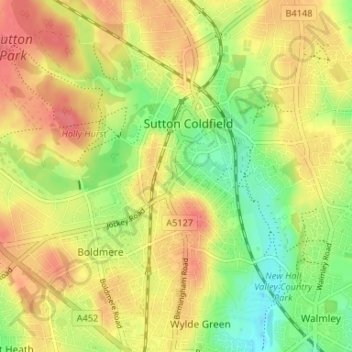 Maney topographic map, elevation, terrain