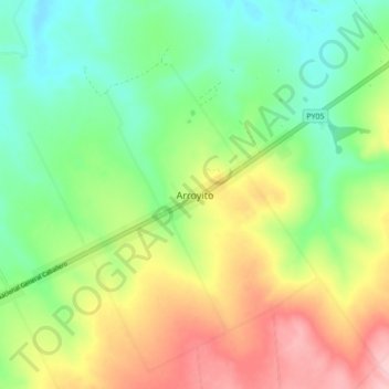 Arroyito topographic map, elevation, terrain