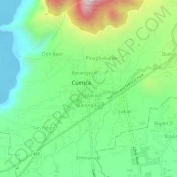 Poblacion 5 topographic map, elevation, terrain
