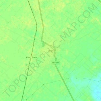Kheri topographic map, elevation, terrain