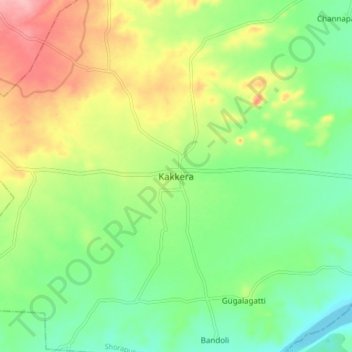 Kakkera topographic map, elevation, terrain