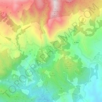 Jorox topographic map, elevation, terrain