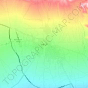 Parachinar topographic map, elevation, terrain