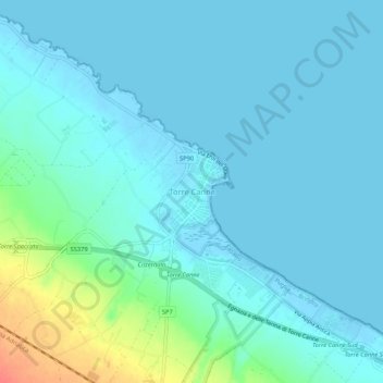 Torre Canne topographic map, elevation, terrain