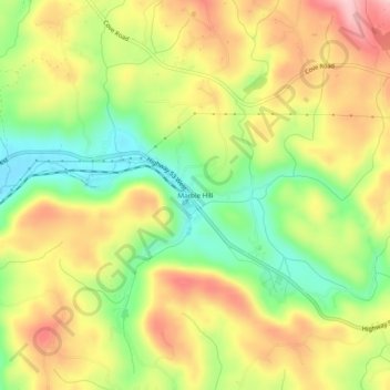 Marble Hill topographic map, elevation, terrain
