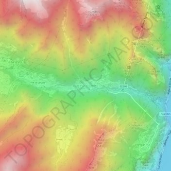 Biacesa di Ledro topographic map, elevation, terrain
