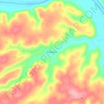 McPhearson topographic map, elevation, terrain