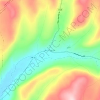 North Franklin topographic map, elevation, terrain