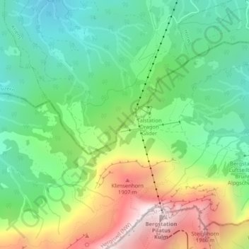 Fräkmüntegg topographic map, elevation, terrain