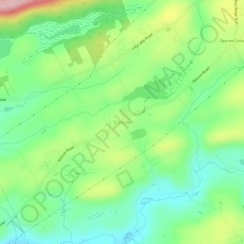Slocum topographic map, elevation, terrain