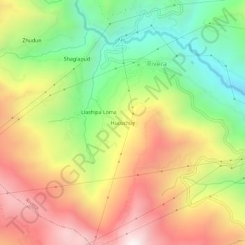 Hucuchuy topographic map, elevation, terrain