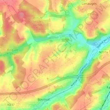 Sclage topographic map, elevation, terrain
