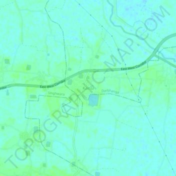 Kansi topographic map, elevation, terrain